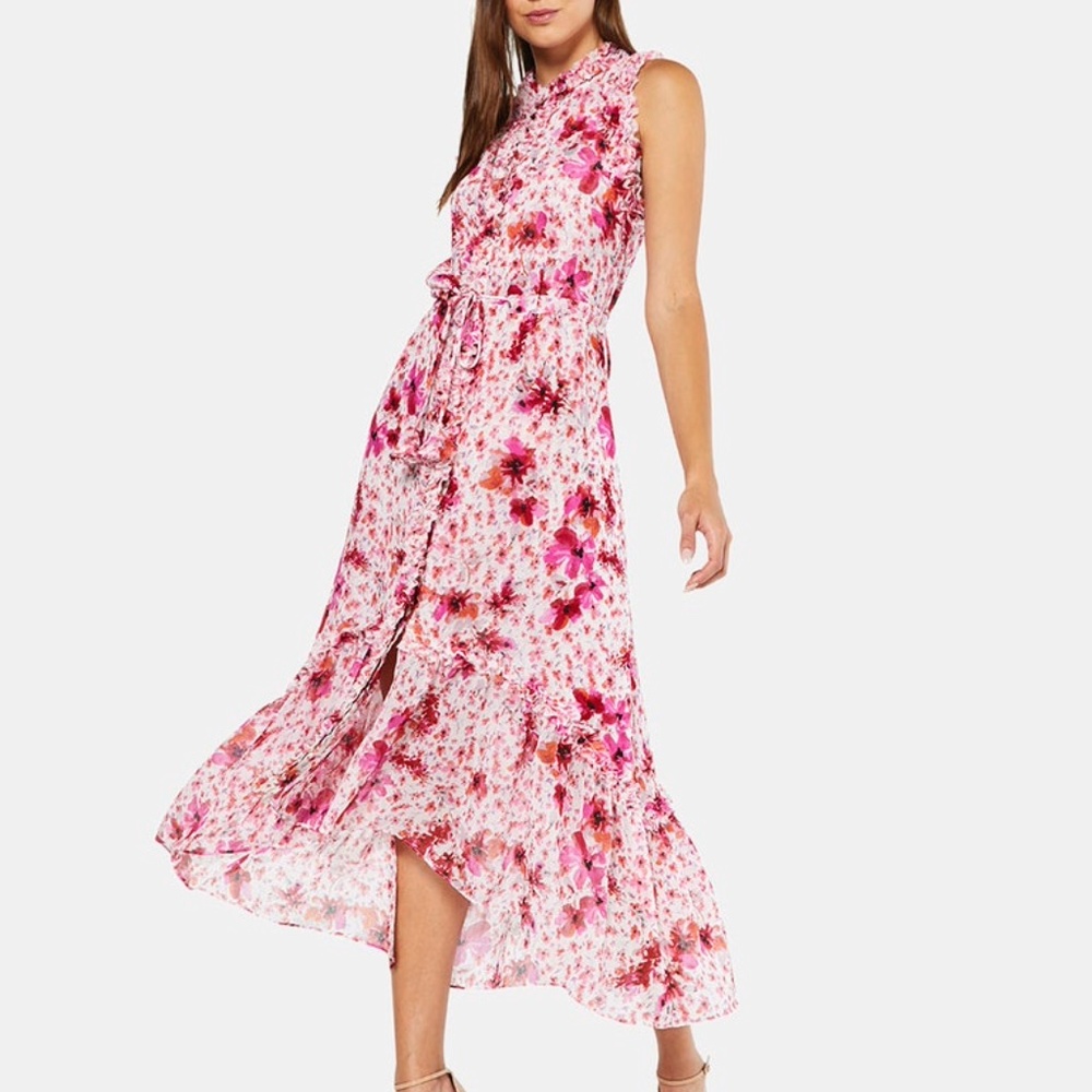 Misa Los Angeles Aurelie Ruffle Midi Dress